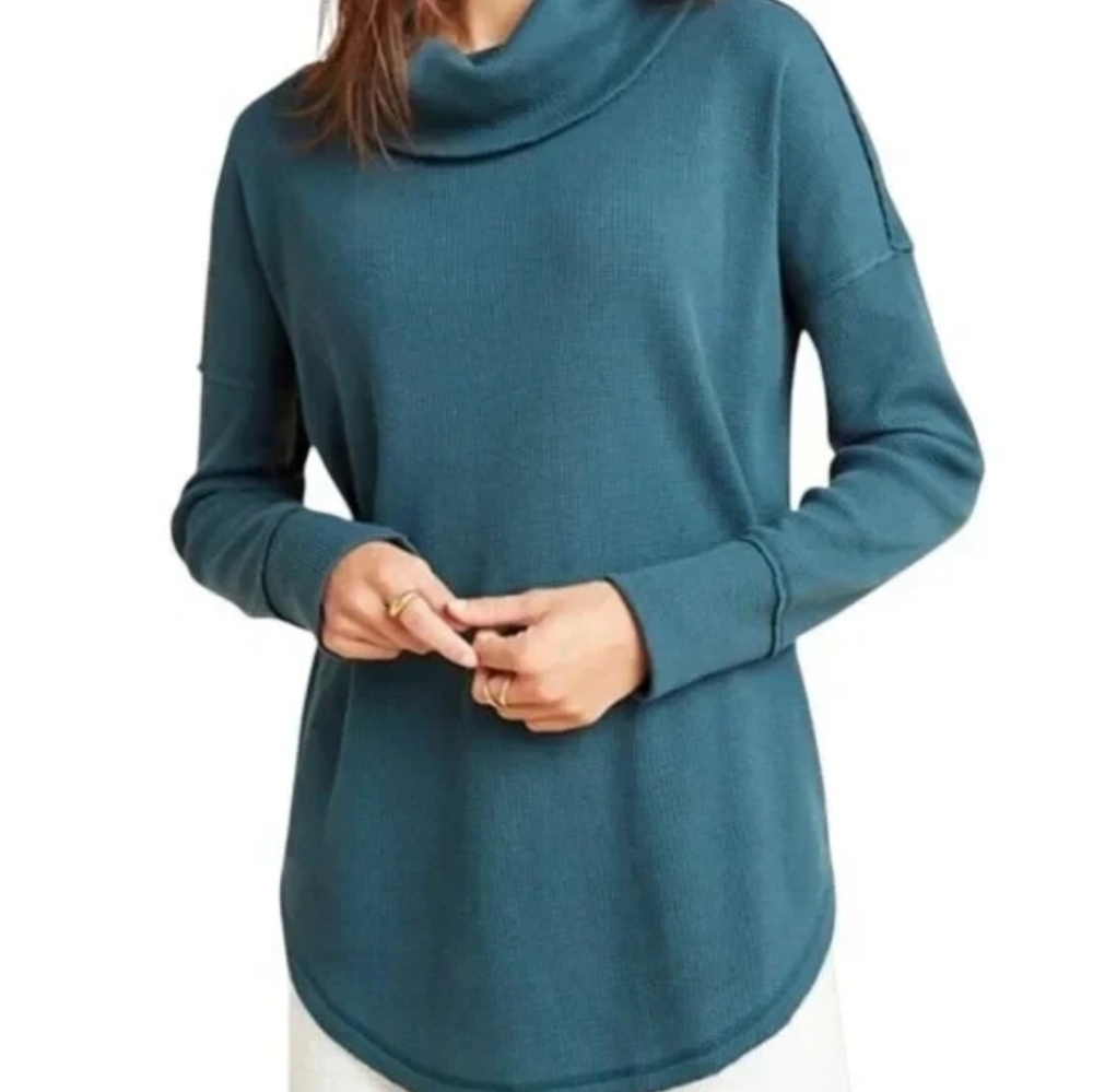 Maeve Anthropologie Ainsley Cowl Neck Thermal Top